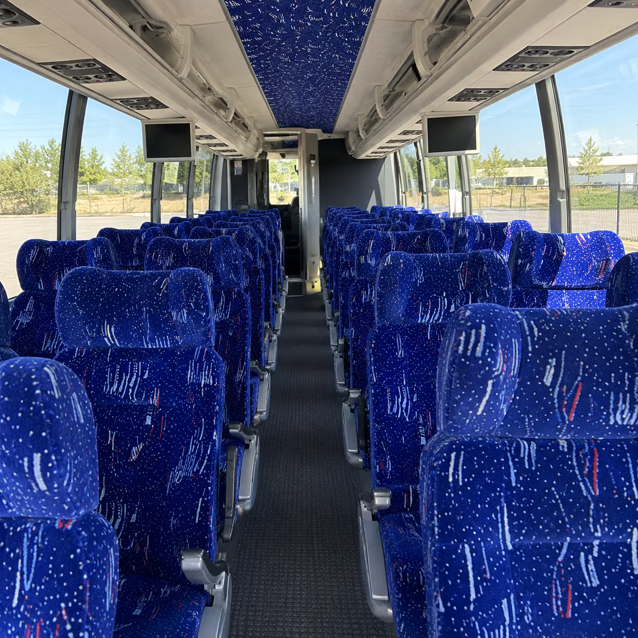 meriden charter bus rental interior
